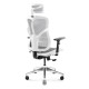 Ergonominen tuoli DIABLO V-BASIC: valkoinen-harmaa