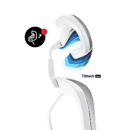 Ergonominen tuoli DIABLO V-BASIC: valkoinen-harmaa