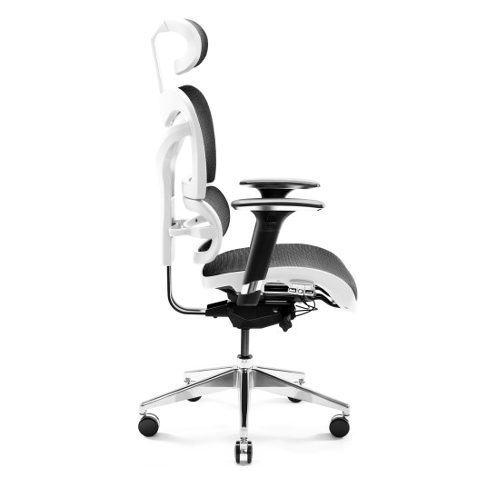 Ergonominen tuoli DIABLO V-COMMANDER: valkoinen-musta