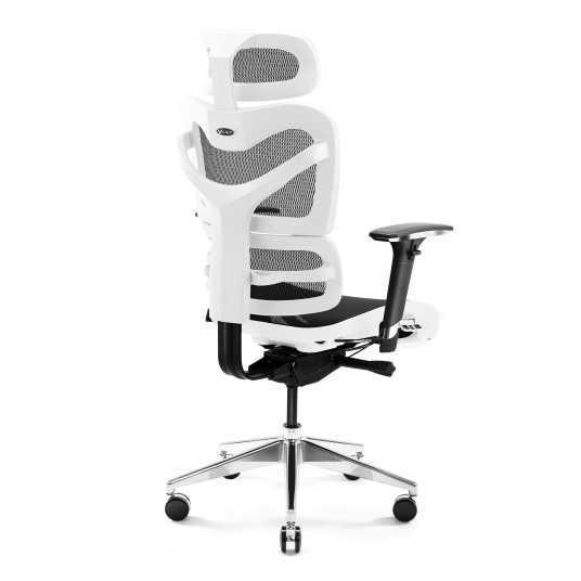 Ergonominen tuoli DIABLO V-COMMANDER: valkoinen-musta