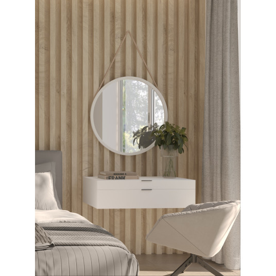 Peili köydellä Grace Lustro 60cm, valkoinen
