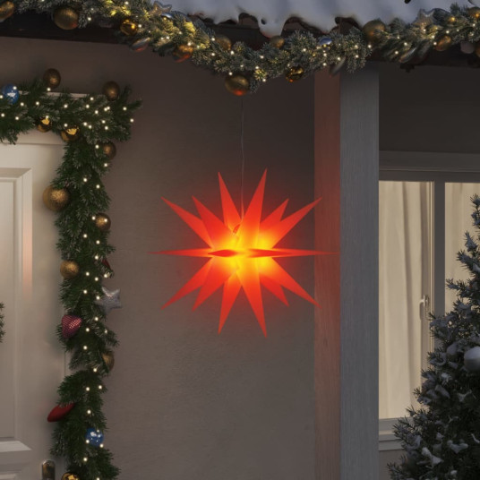 Lamppu Moravian Star LEDillä, punainen, 57cm