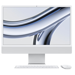 Pöytätietokone Apple iMac 24" 4.5K Retina Apple M3, 8C CPU, 8C GPU, 8GB RAM, 256GB SSD, Silver, MQR93ZE/A