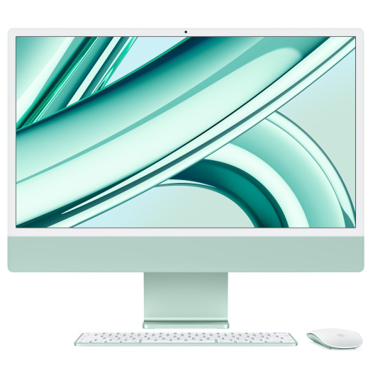 Pöytätietokone Apple iMac 24" 4.5K Retina Apple M3, 8C CPU, 10C GPU, 8GB RAM, 256GB SSD, Green, MQRN3ZE/A