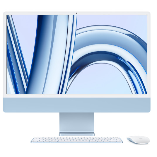 Pöytätietokone Apple iMac 24" 4.5K Retina Apple M3, 8C CPU, 10C GPU, 8GB RAM, 256GB SSD, Blue, MQRQ3ZE/A