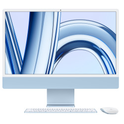 Pöytätietokone Apple iMac 24" 4.5K Retina Apple M3, 8C CPU, 10C GPU, 8GB RAM, 512GB SSD, Blue, MQRR3ZE/A