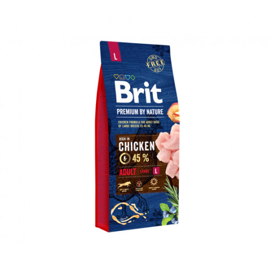Brit Premium By Nature Adult L kuivaruoka koirille 15 kg