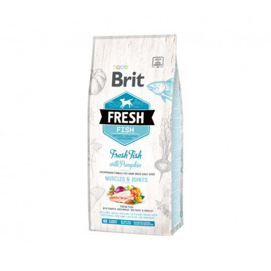 Brit Fresh Fish with Pumpkin Adult Large kuivaruoka suurikokoisille koirille kalalla ja kurpitsalla 12 kg