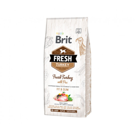 Brit Fresh Turkey with Pea Light Fit&Slim kuivaruoka koirille 12 kg
