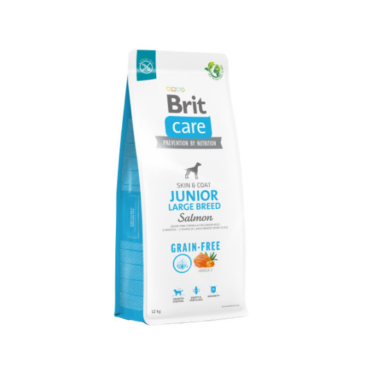Kuivaruoka Brit Care Viljaton Junior Suuri rotu Lohimakkara koiranruoka lohella 12 kg