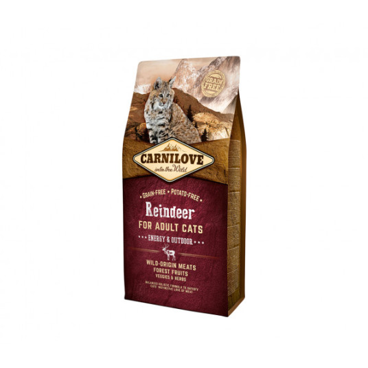 Carnilove Reindeer Adult Cat Energy&Outdoor -kuivaruoka kissoille 2 kg
