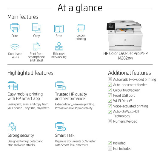 Tulostin HP Color Laserjet Pro M282nw 7KW72A