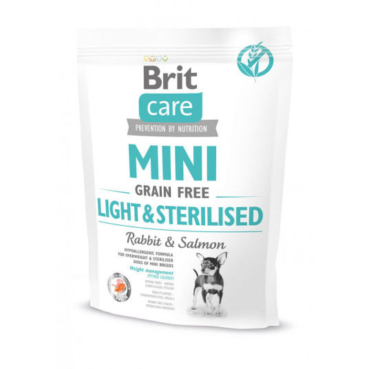 Brit Care Mini Light&steriloitu kuivaruoka pienten rotujen koirille 400 g