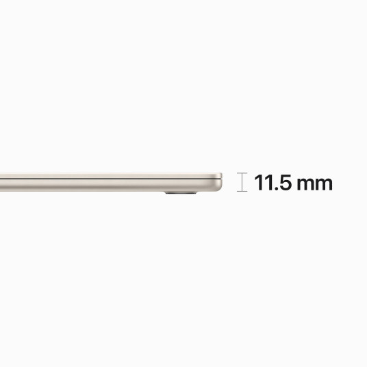 Kannettava tietokone MacBook Air 15.3" Apple M2 8C, RAM 16GB, SSD 512GB, Mac OS, INT, Starlight MQKV3ZE/A/R1