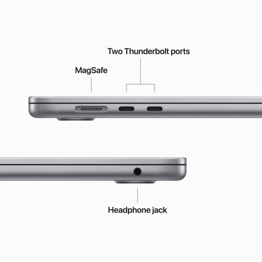 Kannettava tietokone MacBook Air 15.3" Apple M2 8C, RAM 16GB, SSD 512GB, Mac OS, INT, Space Grey MQKQ3ZE/A/R1