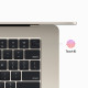 Kannettava tietokone MacBook Air 15.3" Apple M2 8C, RAM 16GB, SSD 256GB, Mac OS, INT, Starlight MQKU3ZE/A/R1