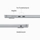 Kannettava tietokone MacBook Air 15.3" Apple M2 8C, RAM 16GB, SSD 256GB, Mac OS, INT, silver MQKR3ZE/A/R1