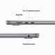 Kannettava tietokone MacBook Air 15.3" Apple M2 8C, RAM 16GB, SSD 256GB, Mac OS, INT, Space Grey MQKP3ZE/A/R1