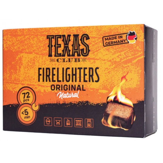 Sytyttimet Texas Club Original FIRE-WAX 72 kpl.