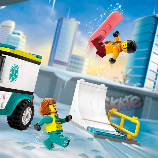 LEGO® 60403 City Ambulanssi ja lumilautailija