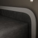 Sänky Parys Alova 04, 80x190, musta väri