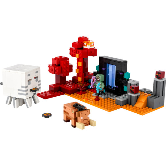 LEGO® 21255 Minecraft Ambush Nether-portaalissa