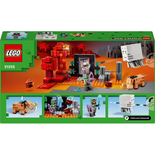 LEGO® 21255 Minecraft Ambush Nether-portaalissa