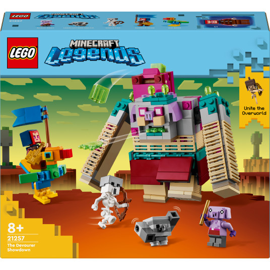 LEGO® 21257 Minecraft Legends Taistele syöjän kanssa