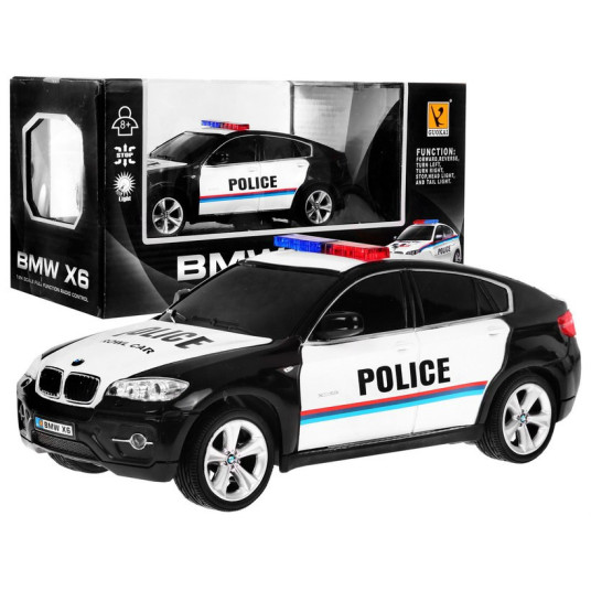 Lisensoitu poliisiauto konsolilla Bmw X6 1:24 Black