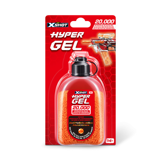 X-SHOT patruunat Hyper Gel, 20000 geelipalloa, lajitelma, 36625