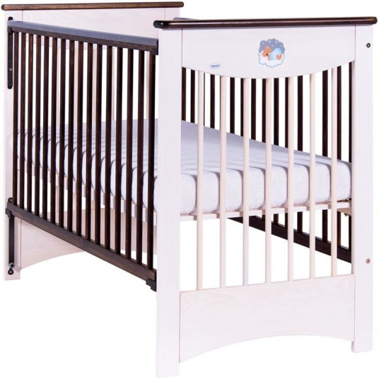 Vauvan sänky, valko-ruskea, 128x66x92cm