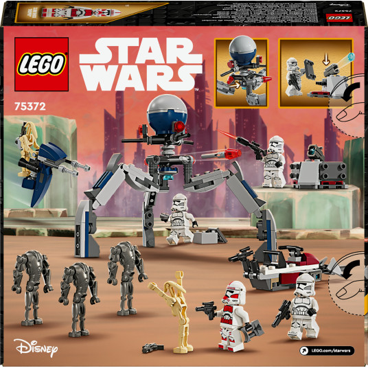 LEGO® 75372 Star Wars™ -kloonisotilas- ja taisteludroidi-taistelusetti