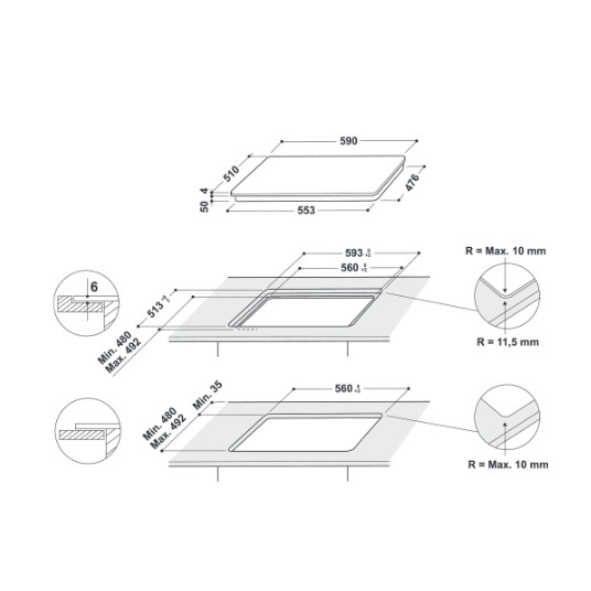 Induktioliesi Whirlpool WS Q2160 NE