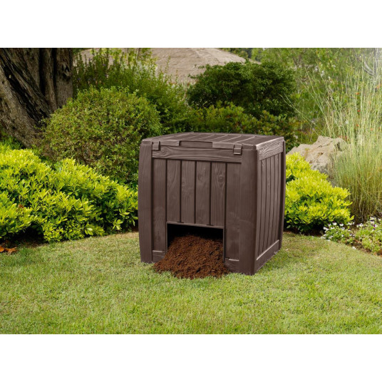 Kompostiastia Keter DECO COMPOSTER pohjalla 340L