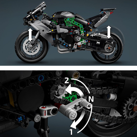 LEGO® 42170 TECHNIC Moottoripyörä Kawasaki Ninja H2R