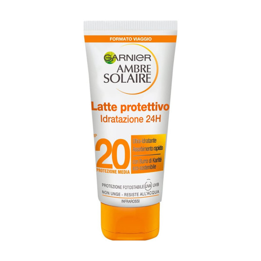 Garnier, Ambre Solaire - Latte Protettivo, Protection From The Elements, aurinkovoide, SPF 20, 50 ml