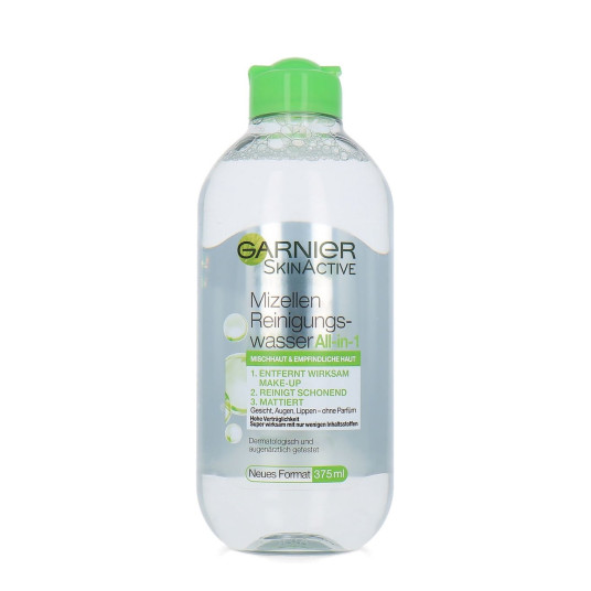 Garnier, Skin Active - All-in-1, glyseriini, mattapintainen, misellivesi, kaikille ihotyypeille, 375 ml