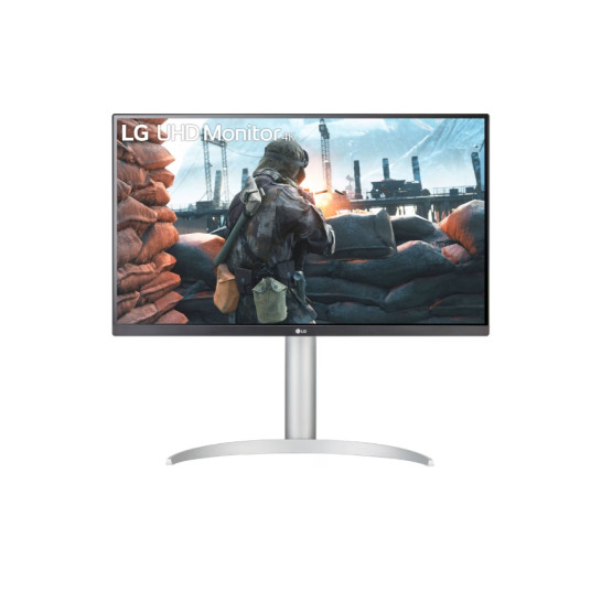 LG | Monitori | 27UP650P-W | 27" | IPS | 3840 x 2160 pikseliä | 16:9 | 5 ms | 400 cd/m² | HDMI-porttien määrä 2 | 60 Hz