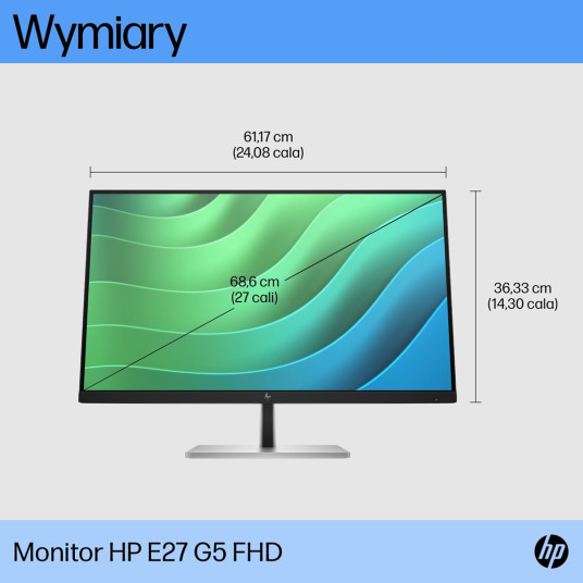 HP E27 G5 68,6 cm (27") 1920 x 1080 pikseliä Full HD LED musta