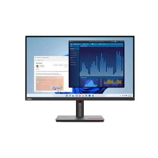 Lenovo ThinkVision T27p-30 27 ", IPS, 4K, 3840 x 2160, 16:9, 4 ms, 350 cd/m², musta, 60 Hz, HDMI-porttien määrä 1