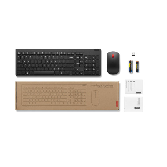 LENOVO ESSENTIAL WIRELESS COMBO NÄPPÄIMISTÖ & HIIRI GEN2 BLACK NORDIC