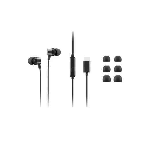 Lenovo USB-C Langalliset In-Ear-kuulokkeet (inline-ohjauksella) Lenovo