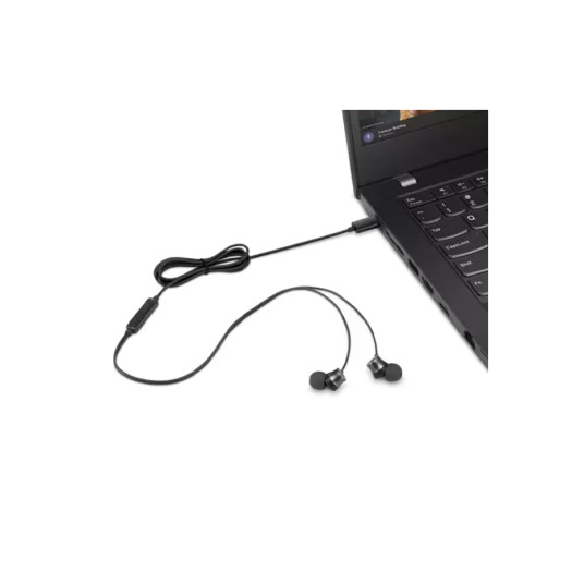 Lenovo USB-C Langalliset In-Ear-kuulokkeet (inline-ohjauksella) Lenovo