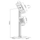 Maclean MC-867B varkaudenesto tablettiteline kioskin lattiakiinnityslukkojärjestelmä iPad Pro (Gen 3) 12,9"