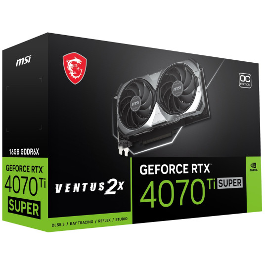 MSI VENTUS GeForce RTX 4070 Ti SUPER 16G 2X OC NVIDIA 16GB GDDR6X