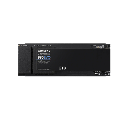 Samsung 990 EVO 2000 GB SSD muotokerroin M.2 2280 SSD-liitäntä NVMe Kirjoitusnopeus 4200 MB/s Lukunopeus 5000 MB/s