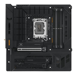 Asus TUF GAMING B760M-BTF WIFI Prosessoriperhe Intel Prosessorikanta LGA1700 DDR5 Tuetut kiintolevyliitännät M.2, SATA SATA-liittimien määrä 4