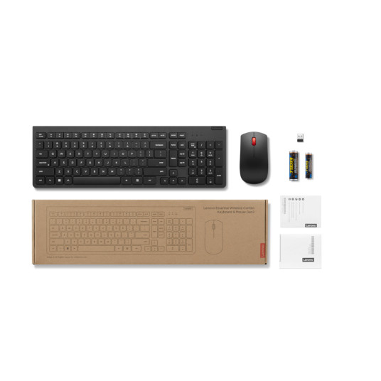 Lenovo Essential Wireless Combo Keyboard & Mouse Gen2 Black Viro Lenovo