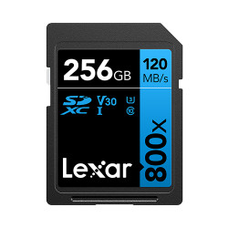 Lexar 256GB Professional 800x PRO -muistikortti SDXC UHS-I musta/sininen