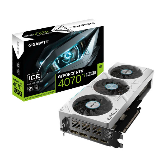 Näytönohjain|GIGABYTE|NVIDIA GeForce RTX 4070 Ti SUPER|16 Gt|GDDR6X|256 bittiä|PCIE 4.0 16x|1xHDMI|3xDisplayPort|GV-N407TSEAGLEOCICE-16GD